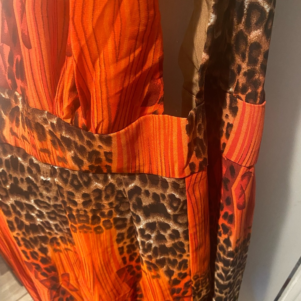 Run Wild Ruffle Maxi Dress - Rust - Picture 6 of 7